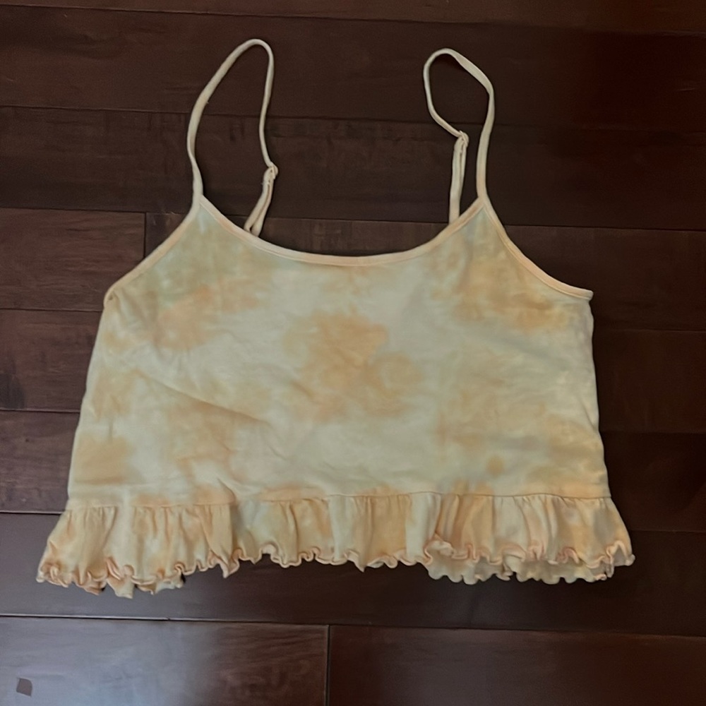 AE orange tie dye babydoll tank top size xs